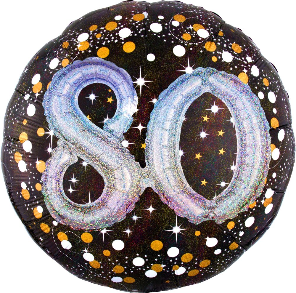 Sparkling 3-D 80th Birthday