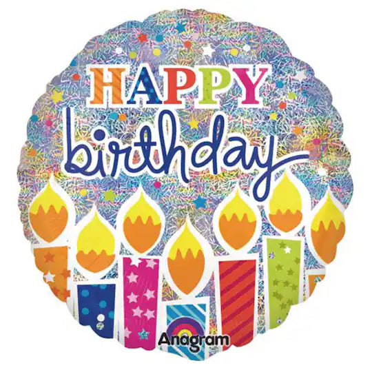 Shimmer Birthday Candles Balloon