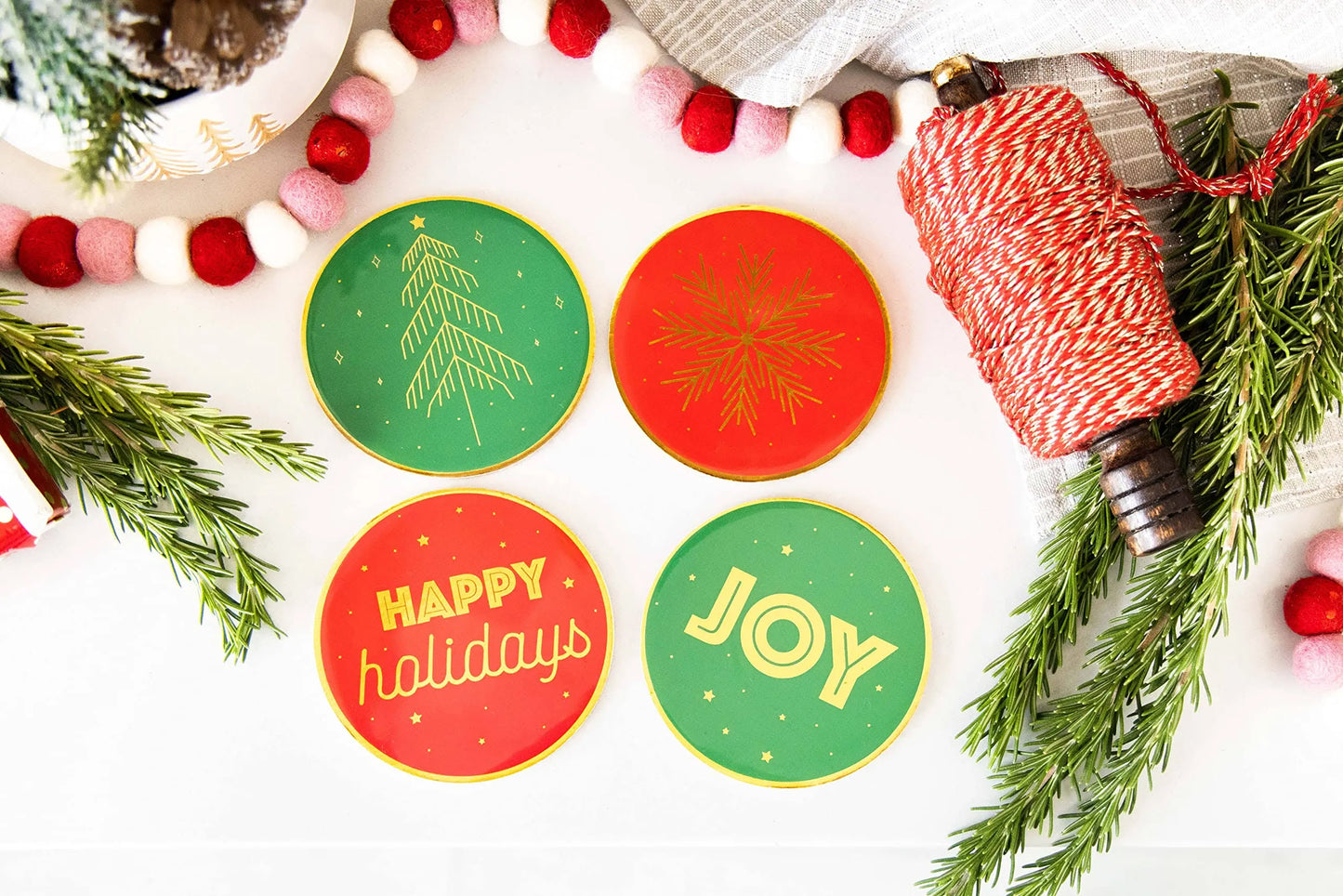Holiday Coasters, Set of 4*