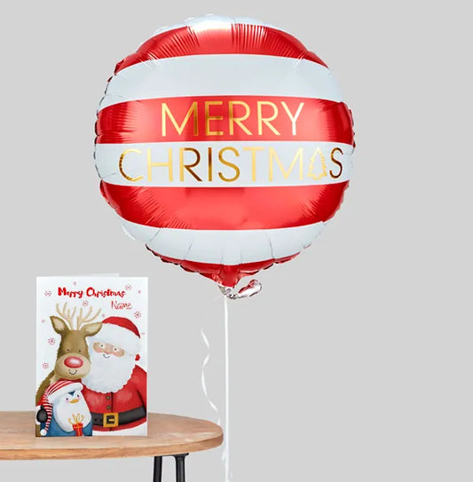 Christmas Red and White Balloon