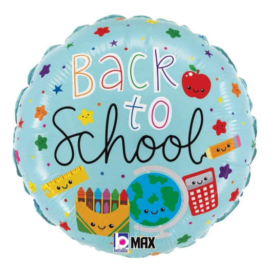 Back To School (Teal), 18inch Balloon*