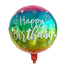 Iridescent Diamond Birthday 18”