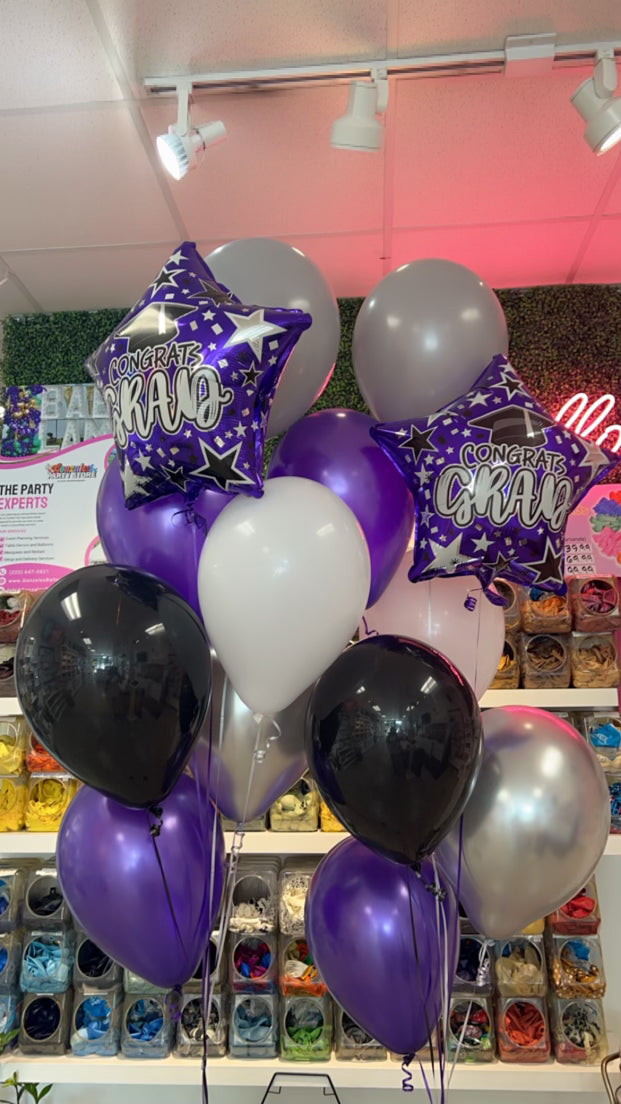 Purple Grad Bundle Bouquet 14pc