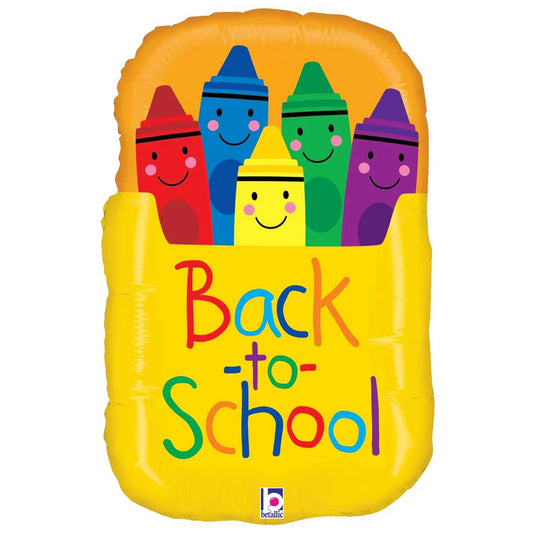 Back To School Crayon Box, 27" Foil Mylar*