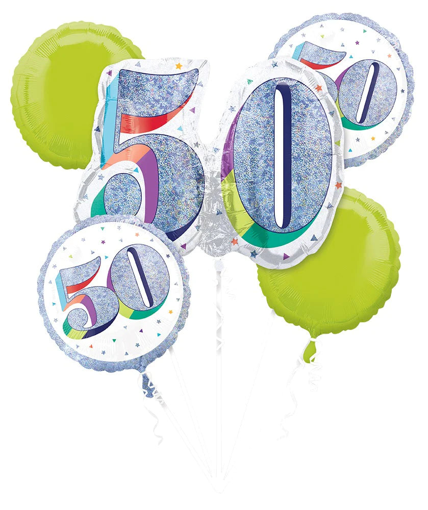 Here's To Your Birthday 50th Balloon Bouquet