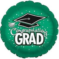 Green Congratulations Grad Balloon