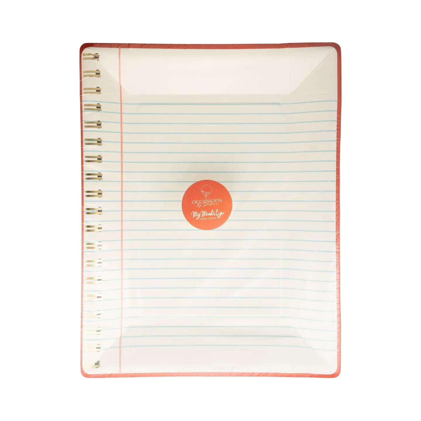 Spiral Notebook Paper Plate, 8 Count*