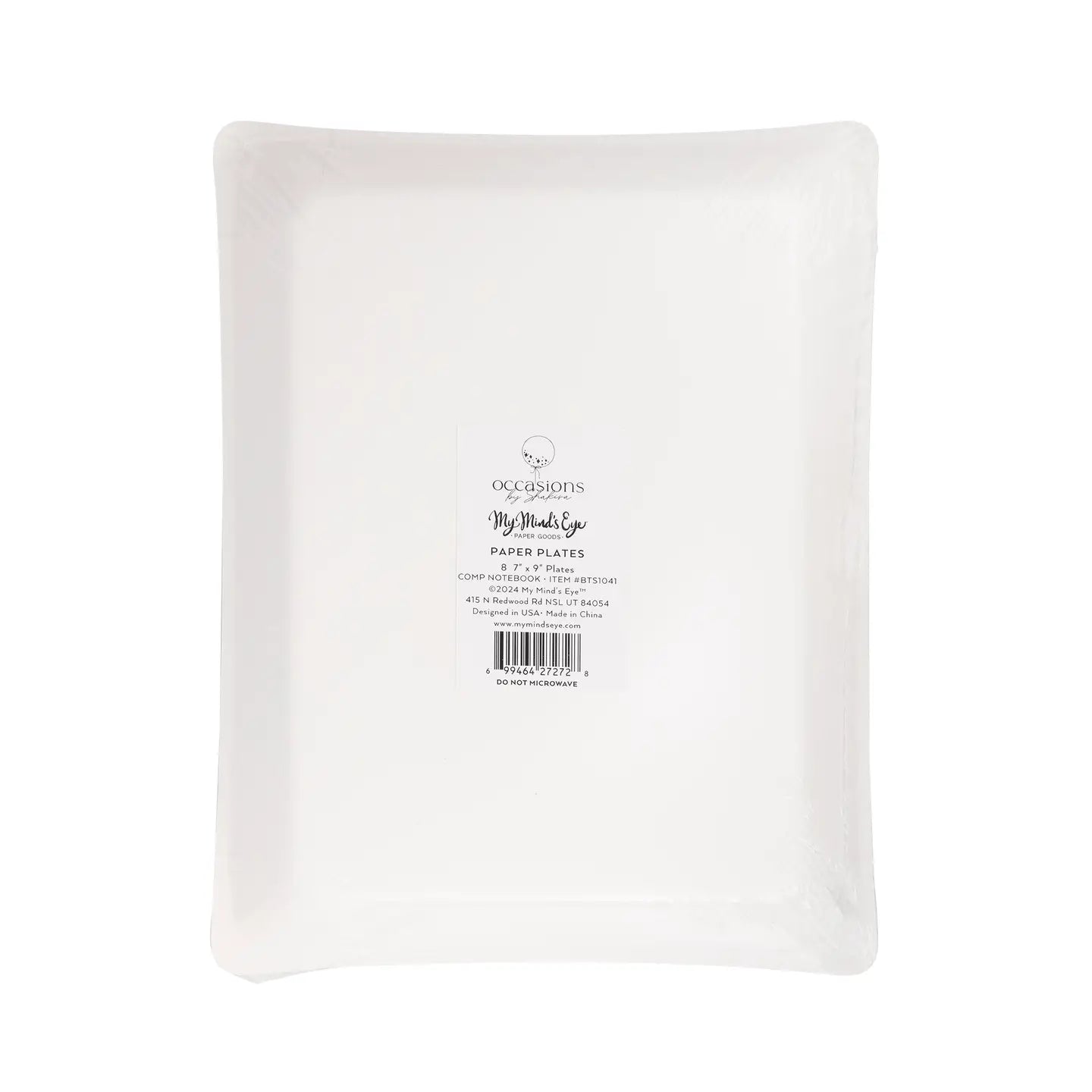 Comp Notebook Plate, 8 Count*
