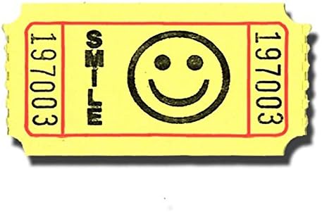 2000 Count Yellow Smiley Tickets