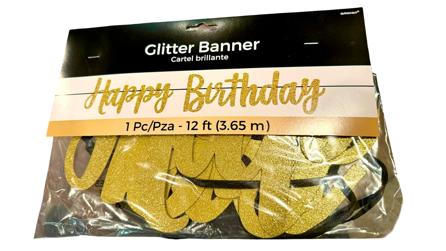 Glitter Birthday Banner