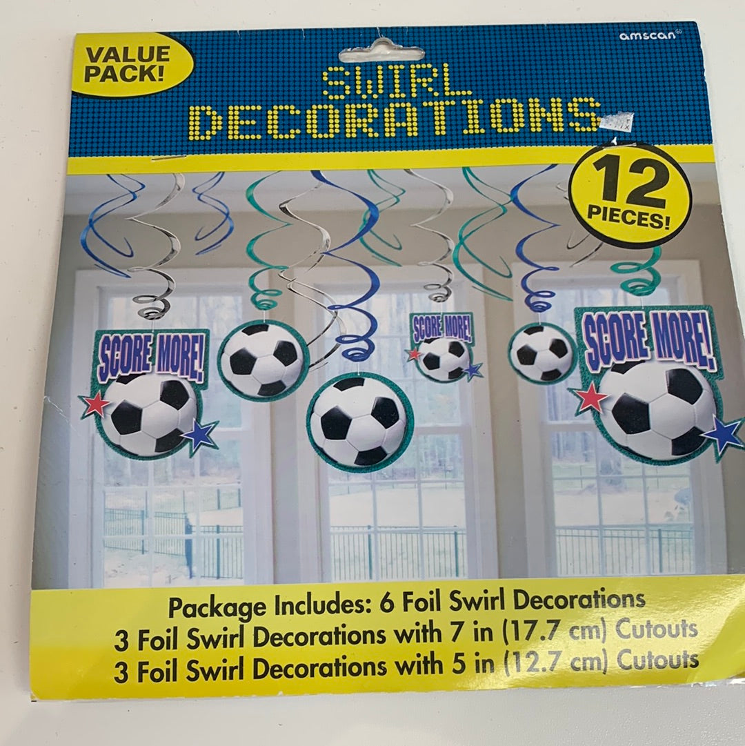 Soccer Swirl Decorations