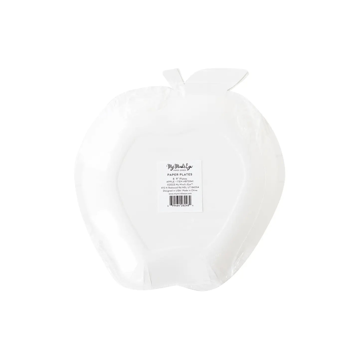 Red Apple Shaped Plate, 8 Count*