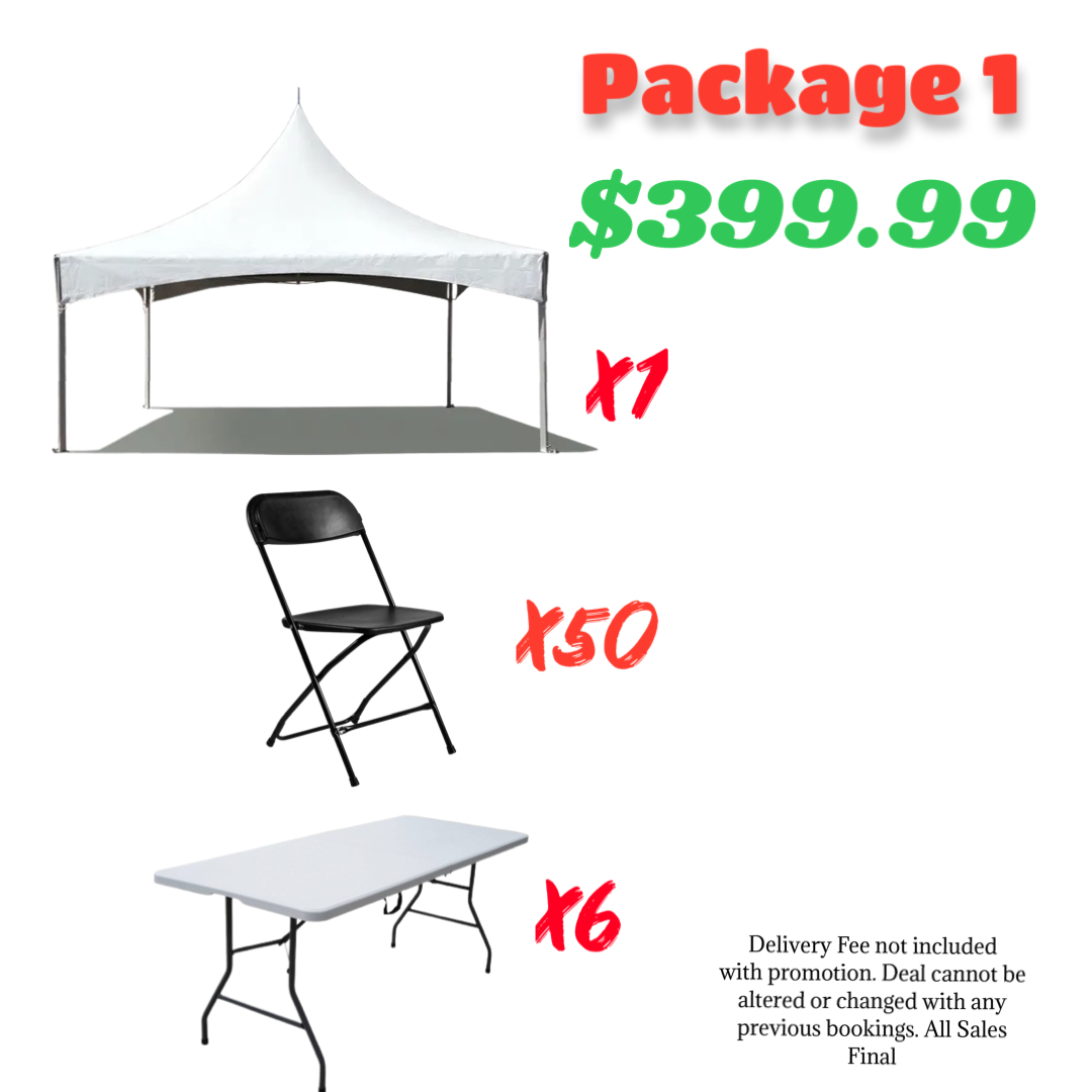Tent Package 2 (Rental) Gonzales Party Store