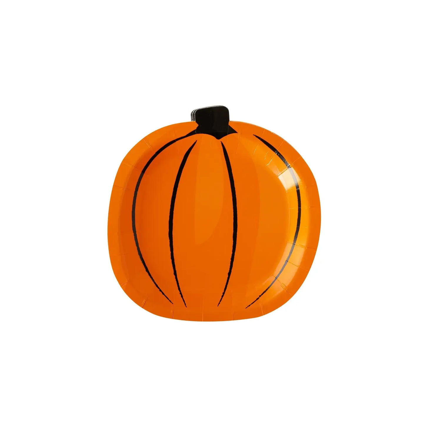 Boo Crew Watercolor Pumpkin Shaped Plate