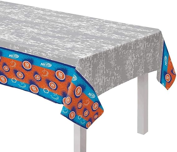Nerf Design Paper Table Cover - 54" x 96" | Multicolor | 1 Pc.