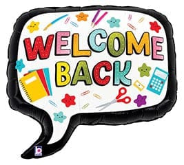 Welcome Back Speech Bubble, 28" Mylar*