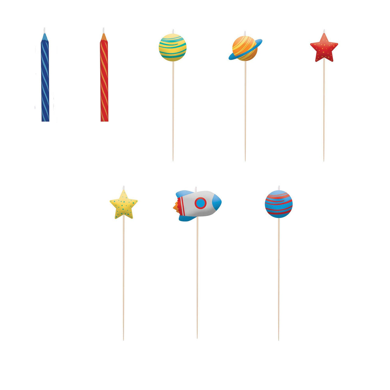 Space Blast Off Rocket Candle Set