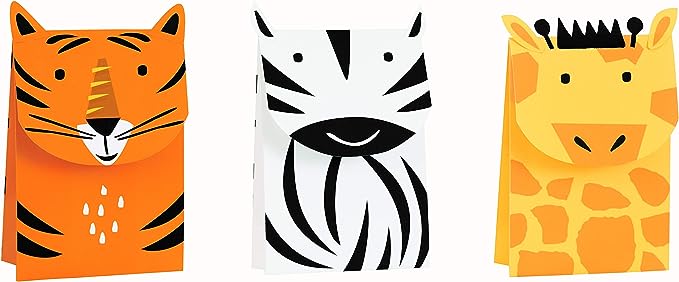 Animal Safari Treat Bag Kit for 3 Guests