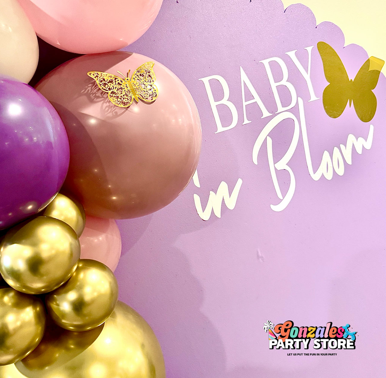 Baby in Bloom Shower Setup
