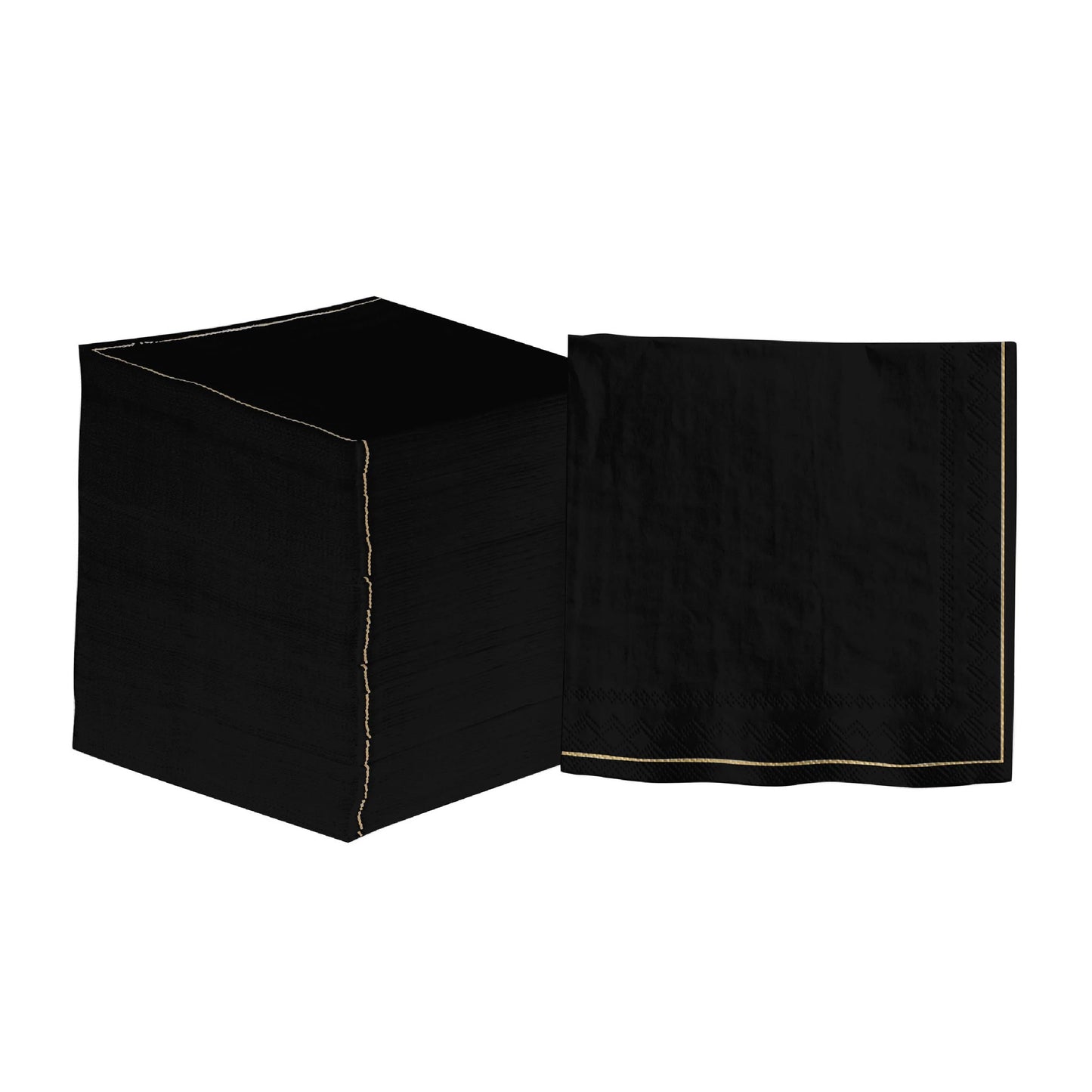 Black and Gold Cocktail Napkins