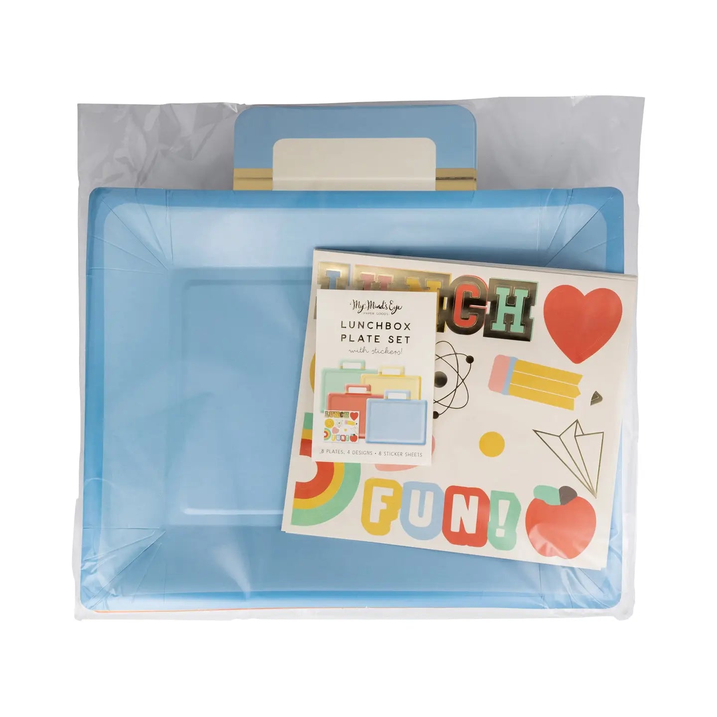 Lunchbox Shaped Paper Plate Set, 8 Count*