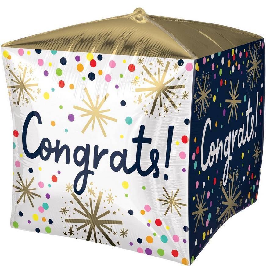 Congrats Black and Gold Cubez Orbz