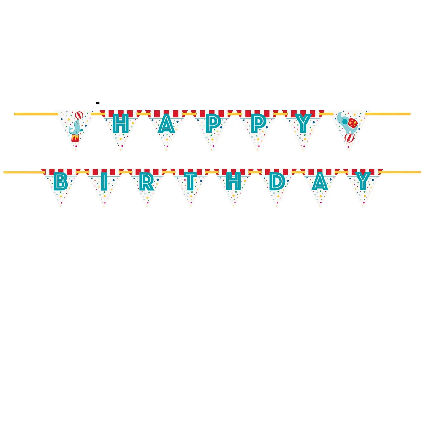 CIRCUS CARNIVAL BIRTHDAY PENNANT BANNER