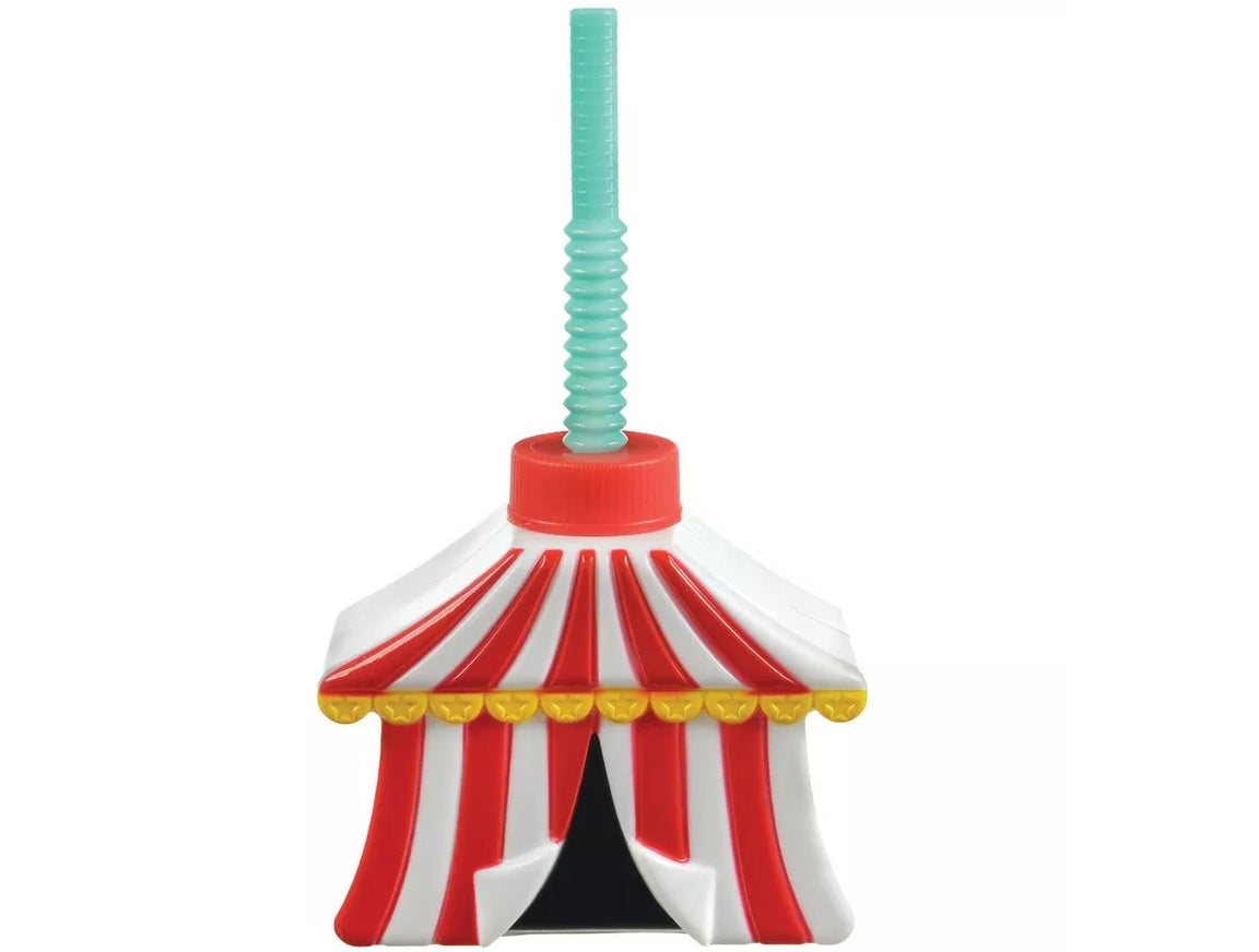 Carnival Tent Cup with Straw