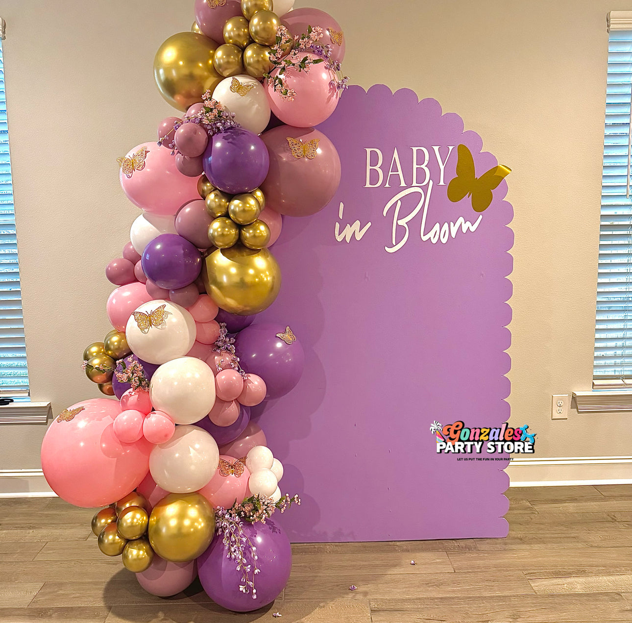 Baby in Bloom Shower Setup