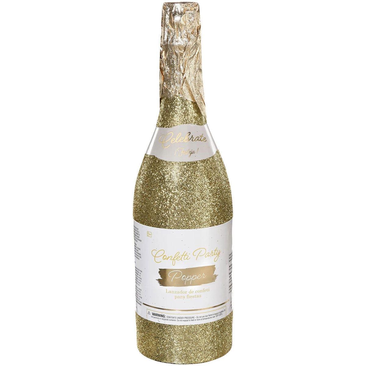 Golden Age Birthday, Champagne Bottle Confetti Party Popper