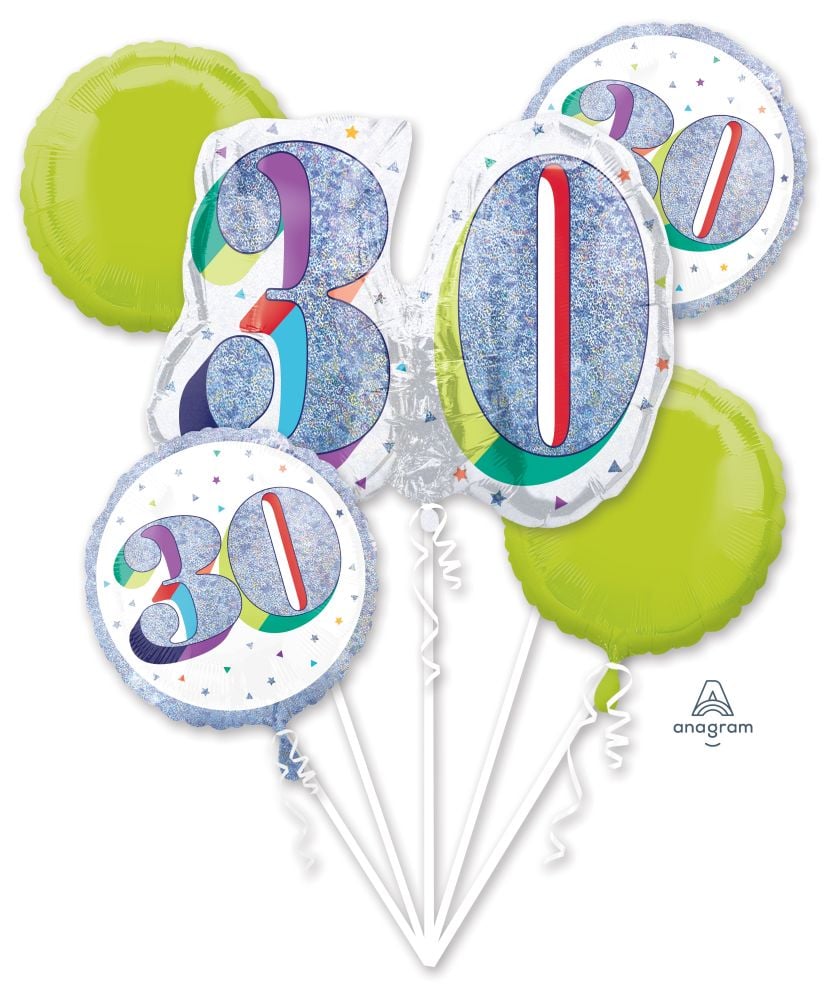 Holographic Iridescent 30th Bouquet