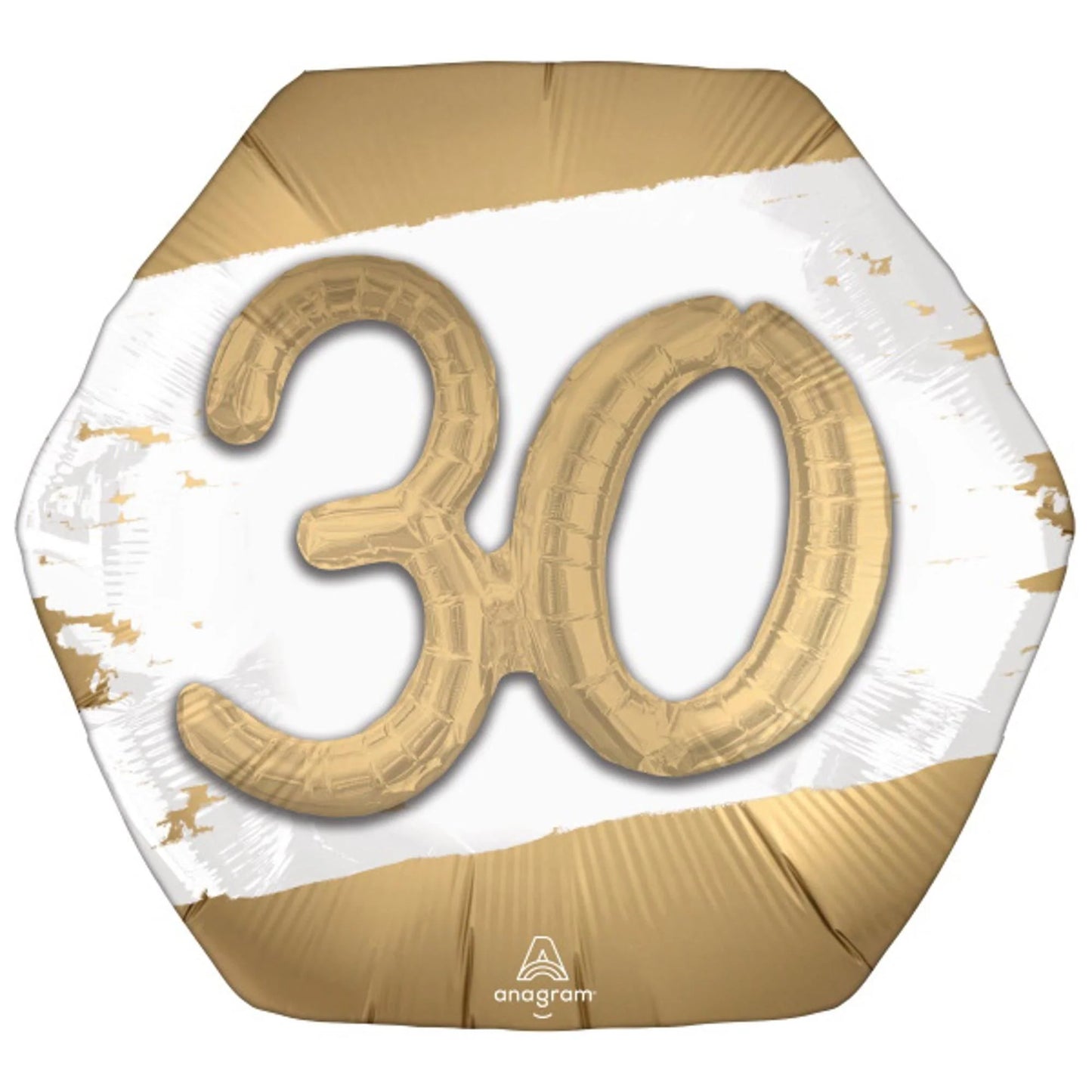 Satin Gold 30th 3D Balloon