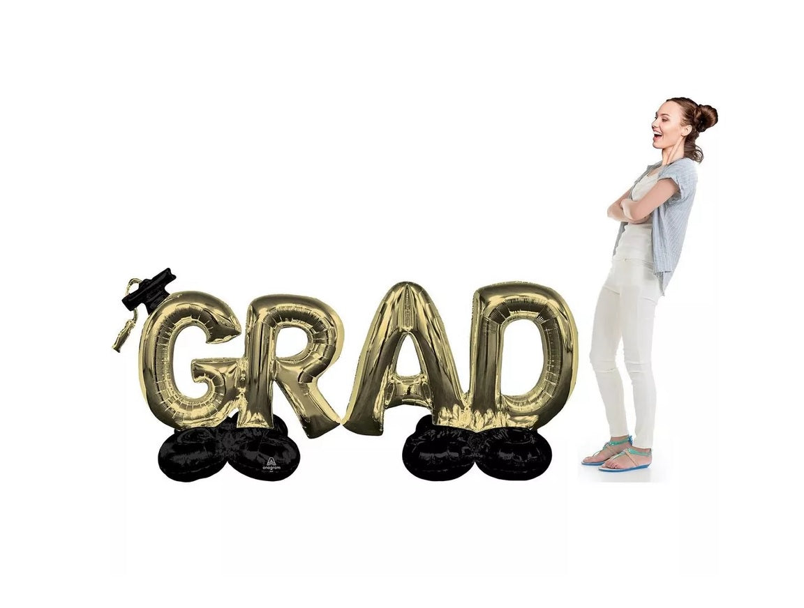 AirLoonz Gold Grad Balloon Phrase