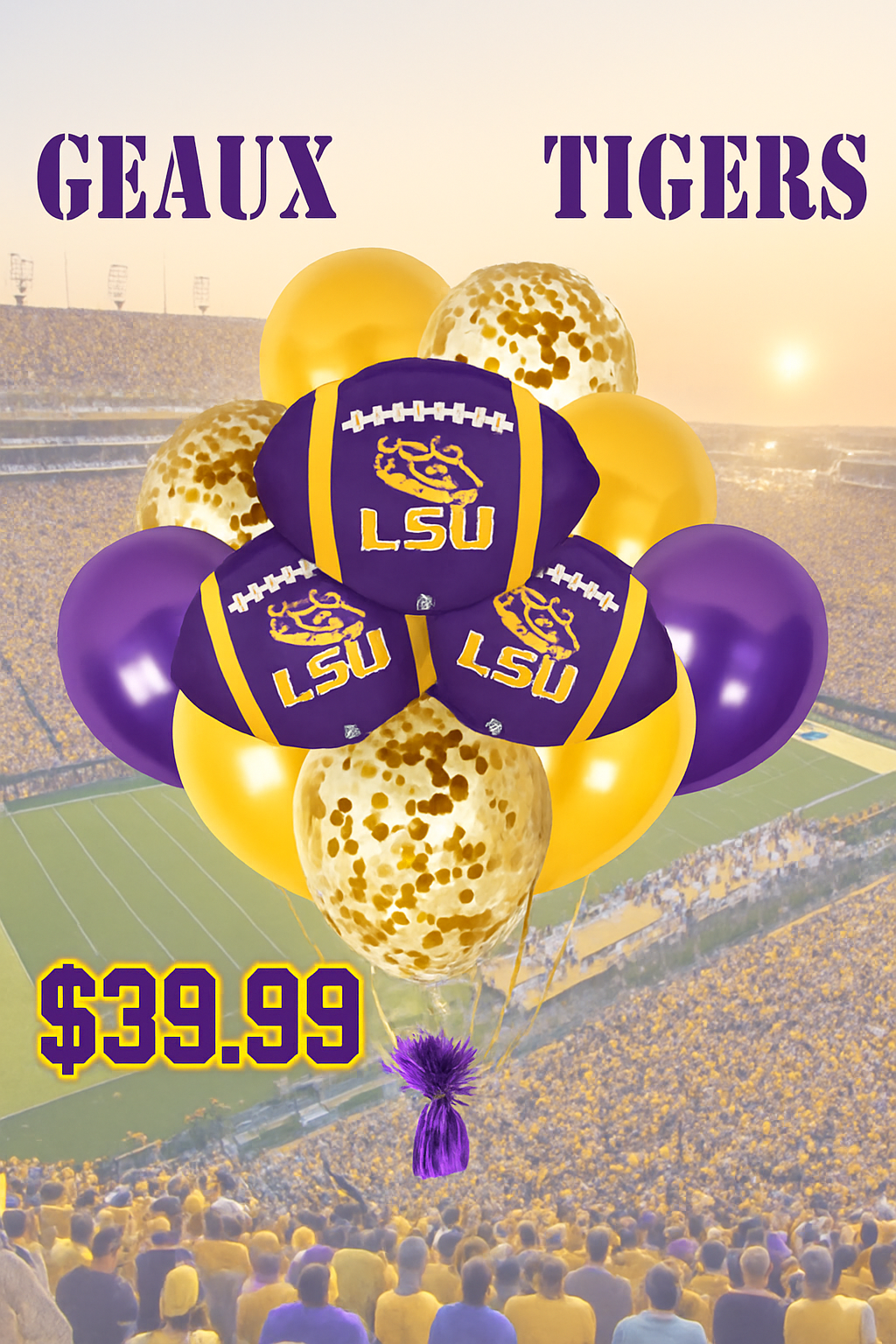 LSU Geaux Tigers Bouquet Deal