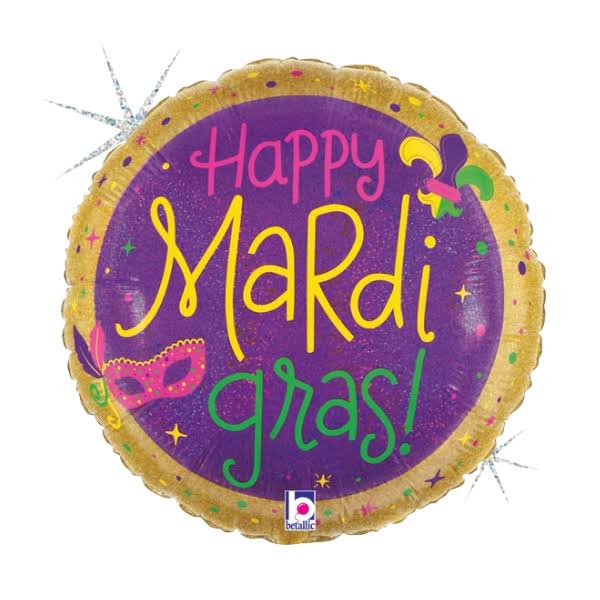 Happy Mardi Gras Balloon