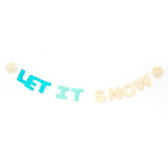 Let It Snow Felt Garland