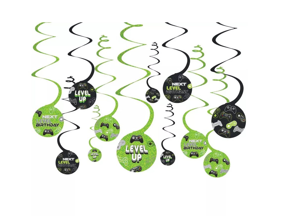 Level Up Swirl Decorations 12ct