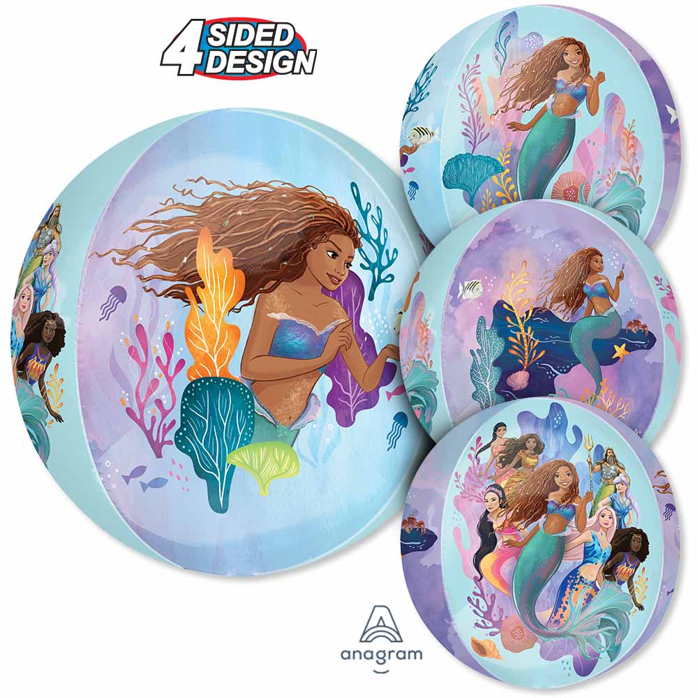 Little Mermaid Live Action Orbz Balloon, 16 Inch