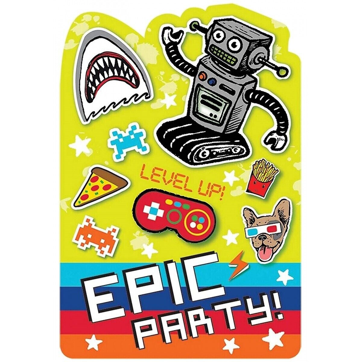 Epic Party Invitation Set w/ Envelopes (8ct)