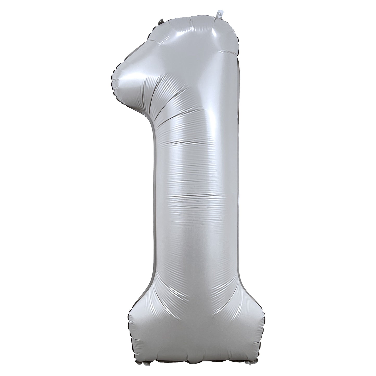 Chrome White Number Balloons, 34"