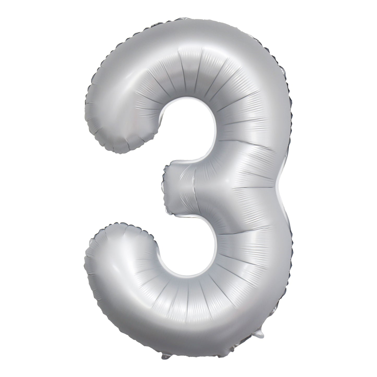Chrome White Number Balloons, 34"