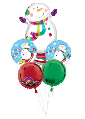 Snowman Balloon Bouquet 5pc Set*