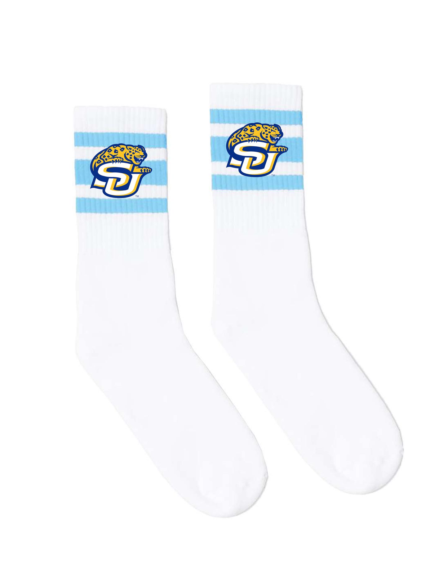 Navy/Carolina Blue SU Jag Socks