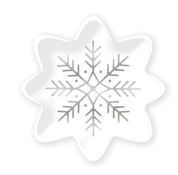 White Snowflake Plates