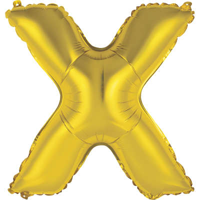 Gold Letter Foil 14'' Air-Filled Balloon Letters