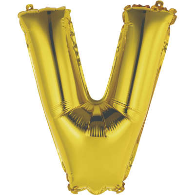 Gold Letter Foil 14'' Air-Filled Balloon Letters