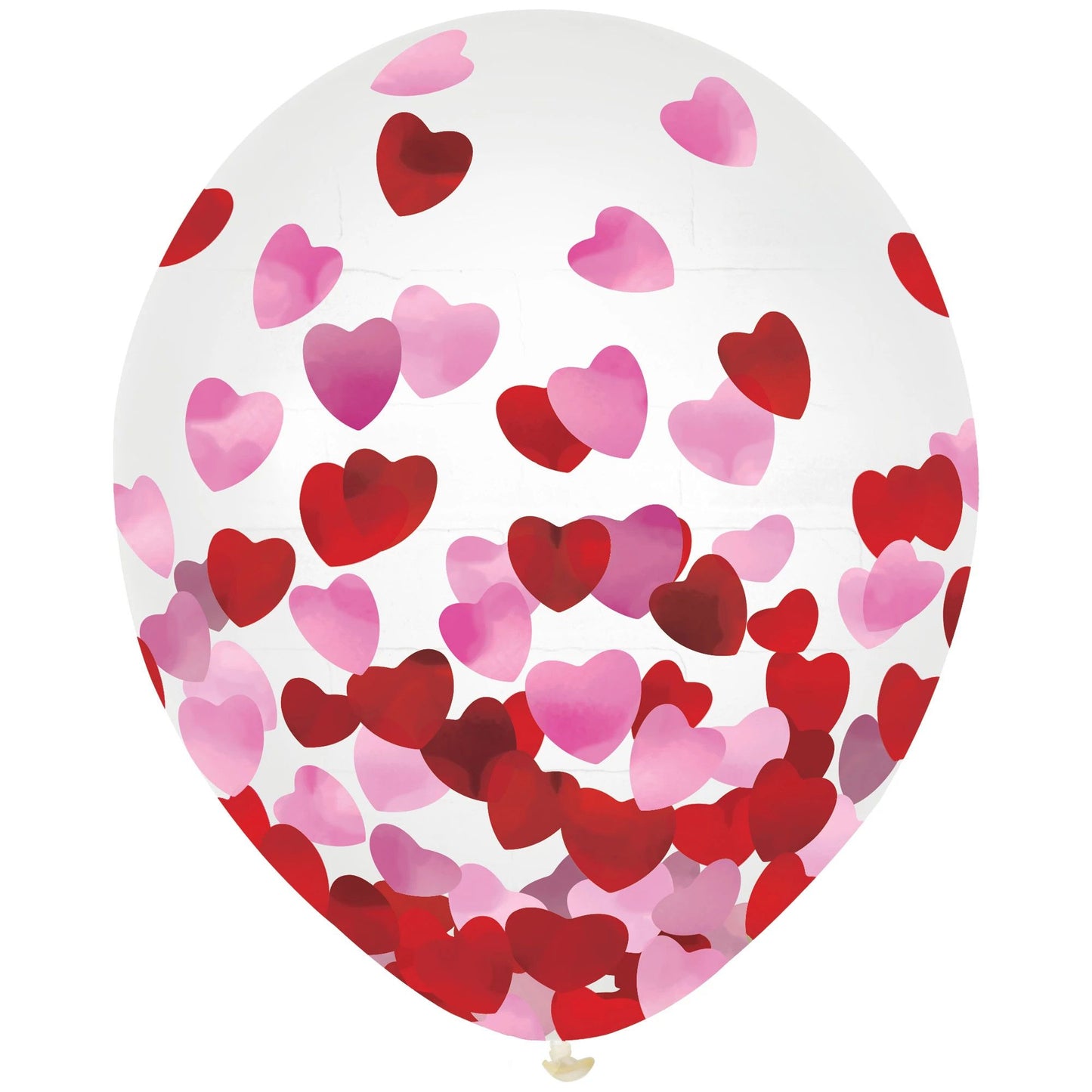 Heart Valentines Day Confetti Balloons, 5ct