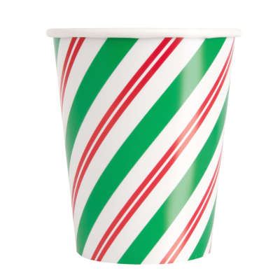 Peppermint Christmas 9oz Paper Cups 8ct