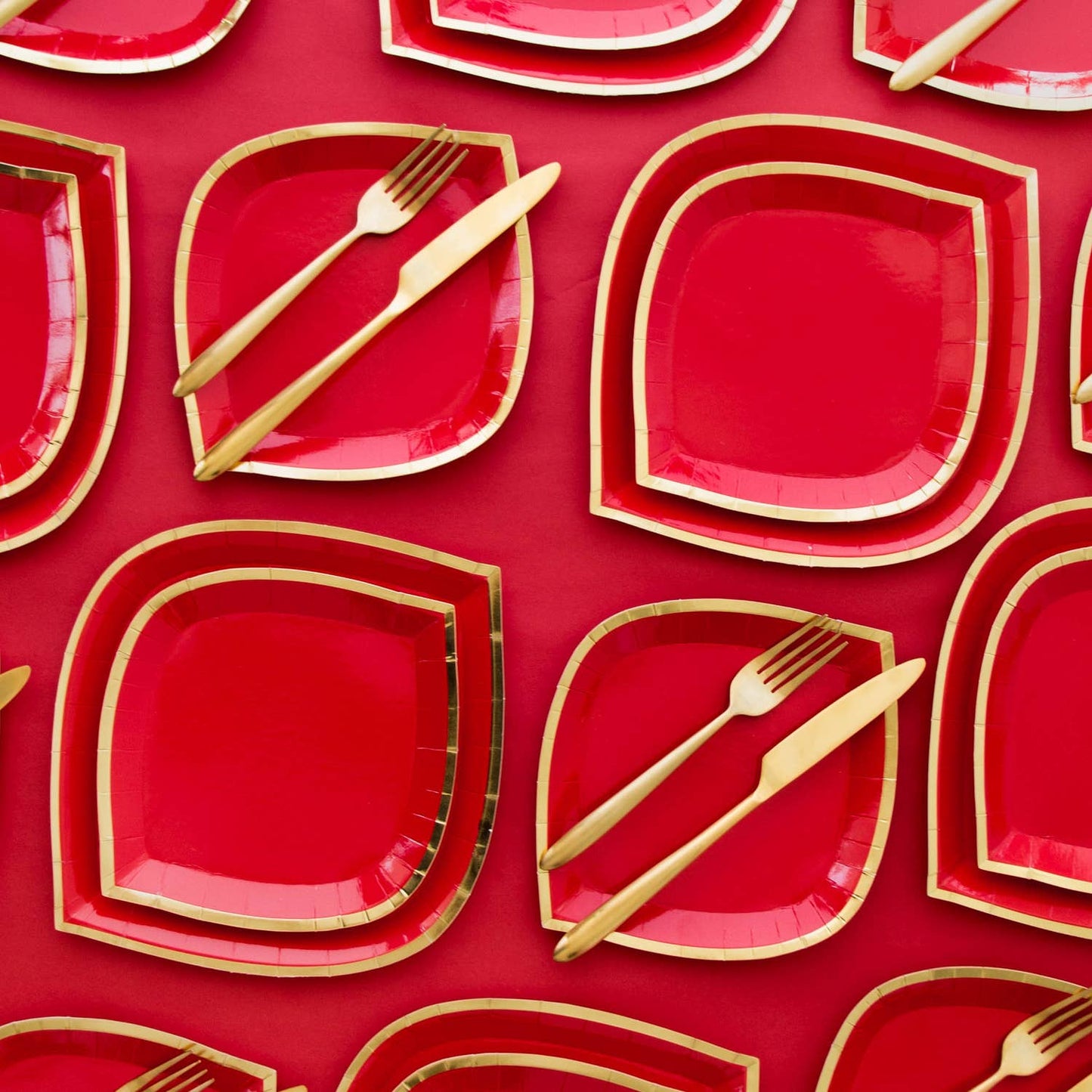Posh Dessert Plates - Ruby Kiss