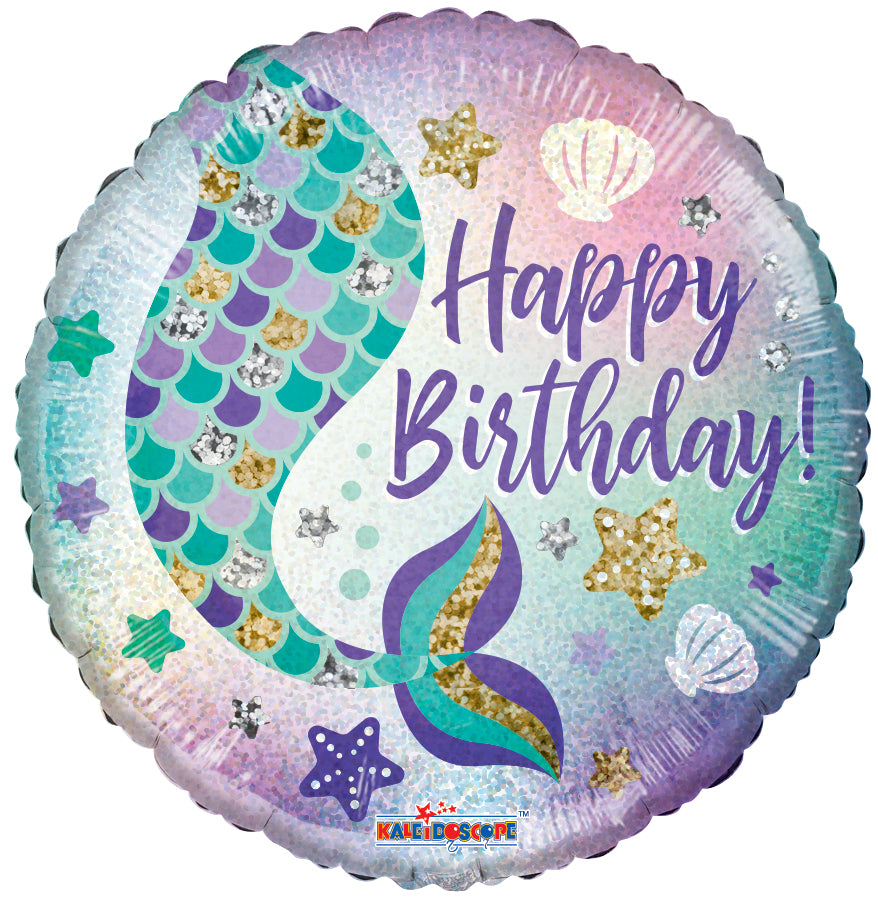 Holographic Birthday Mermaid
